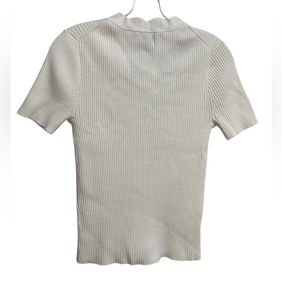 NWT J.Crew Short-Sleeve Cardigan Sweater Women's Size S Scallop Trim Ivory - Picture 8 of 14